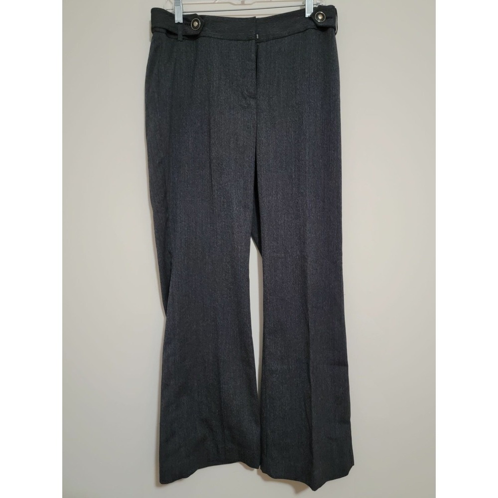 Dana Buchman Charcoal Grey Pinstripe Wide Leg Dress Pants Women Size 10‎